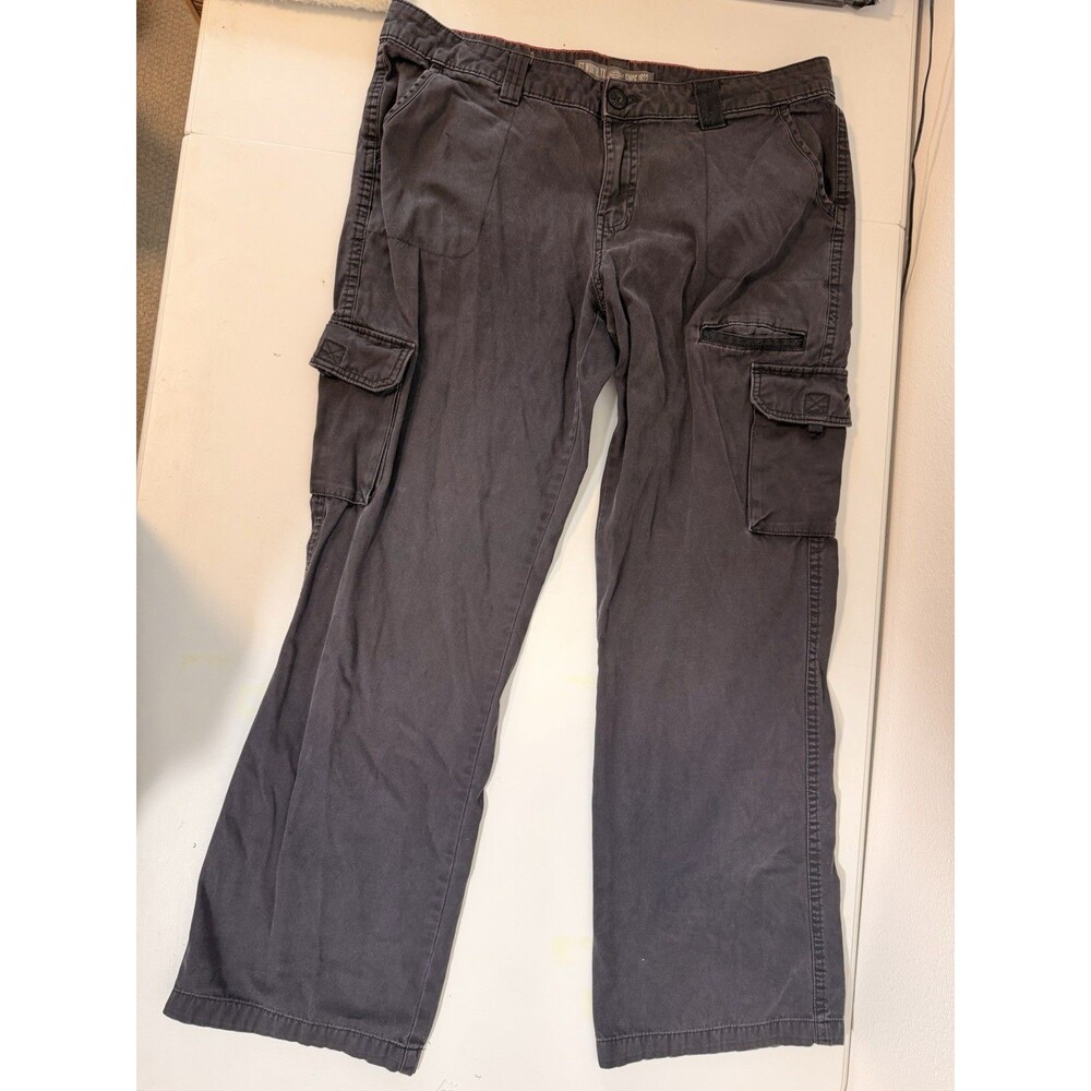 Dickies FLEX Relaxed Fit Gray Cotton Twill Cargo Pants w/ Pockets 14R